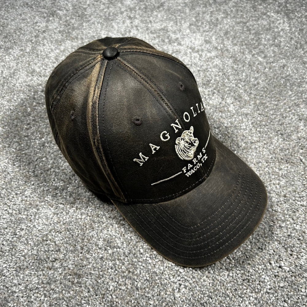 Magnolia Farms Waco TX Hat Brown Distressed Baseball Cap Pig Logo One Size - Picture 3 of 6